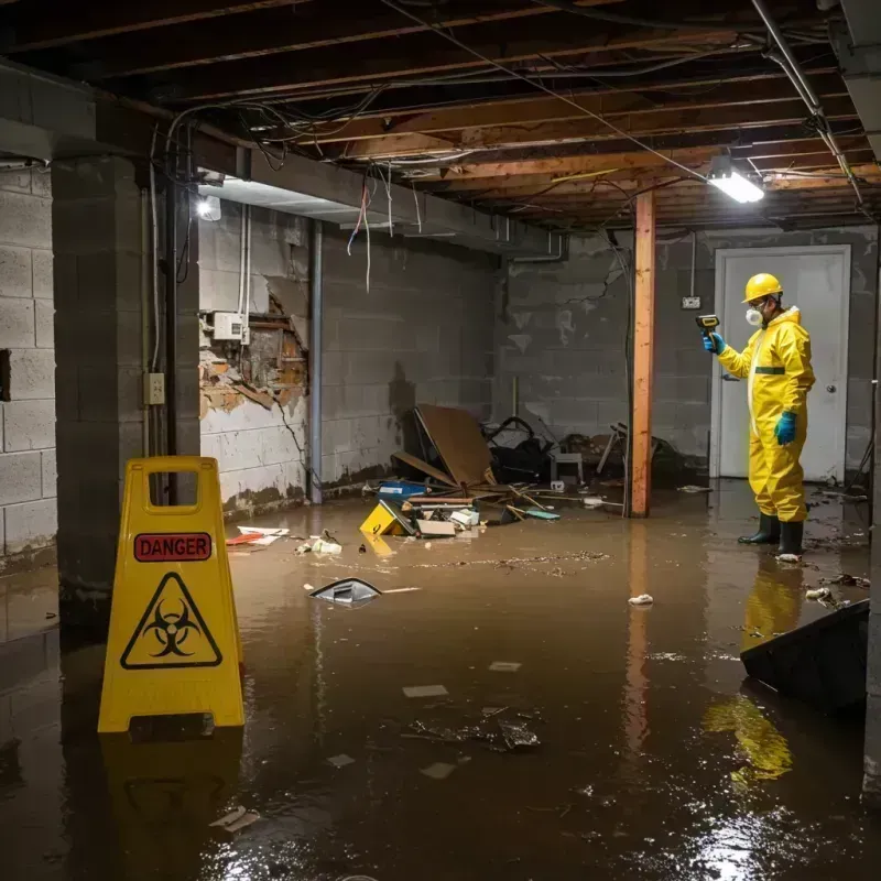 Flooded Basement Electrical Hazard in Savage, MD Property